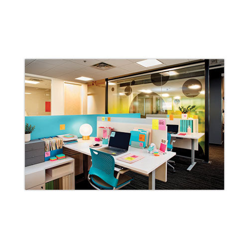Image of Post-it® Notes Super Sticky Pads in Supernova Neon Collection Colors, 3" x 3", 90 Sheets/Pad, 12 Pads/Pack