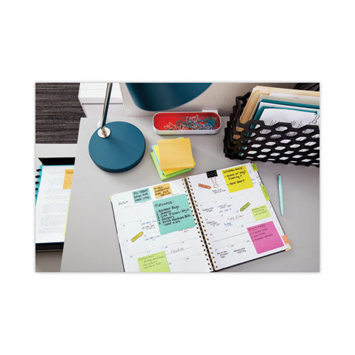 Image of Post-it® Notes Original Pads in Floral Fantasy Collection Colors, Value Pack, 3" x 3", 100 Sheets/Pad, 14 Pads/Pack