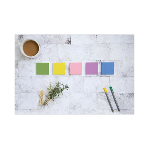 Image of Post-it® Notes Original Pads in Floral Fantasy Collection Colors, Cabinet Pack, 3" x 3", 100 Sheets/Pad, 18 Pads/Pack