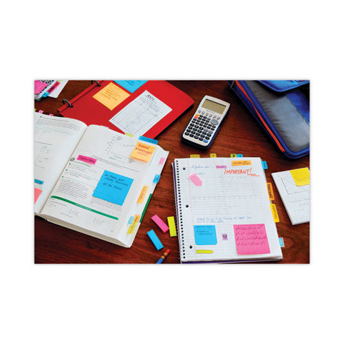 Image of Post-it® Notes Original Pads in Floral Fantasy Collection Colors, Cabinet Pack, 3" x 3", 100 Sheets/Pad, 18 Pads/Pack