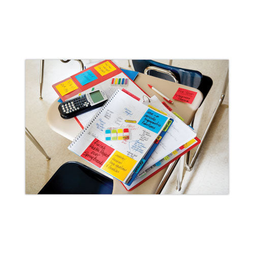 Image of Post-it® Notes Super Sticky Pads in Playful Primary Collection Colors, Cabinet Pack, 3" x 3", 70 Sheets/Pad, 24 Pads/Pack