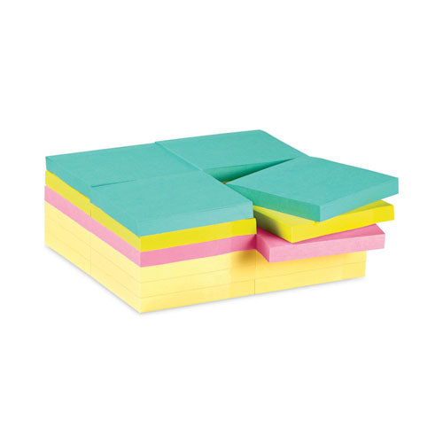 Image of Post-it® Notes Super Sticky Self-Stick Notes Office Pack, 3" x 3", Supernova Neons Collection Colors, 90 Sheets/Pad, 24 Pads/Pack