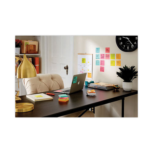 Image of Post-it® Notes Super Sticky Self-Stick Notes Office Pack, 3" x 3", Supernova Neons Collection Colors, 90 Sheets/Pad, 24 Pads/Pack
