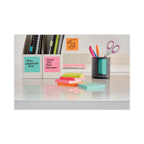 Image of Post-it® Pop-up Notes Super Sticky Vertical Pop-up Note Dispenser, For 3 x 3 Pads, Black
