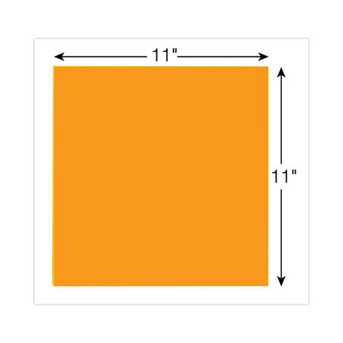 Image of Post-it® Notes Super Sticky Big Notes, Unruled, 11 x 11, Orange, 30 Sheets