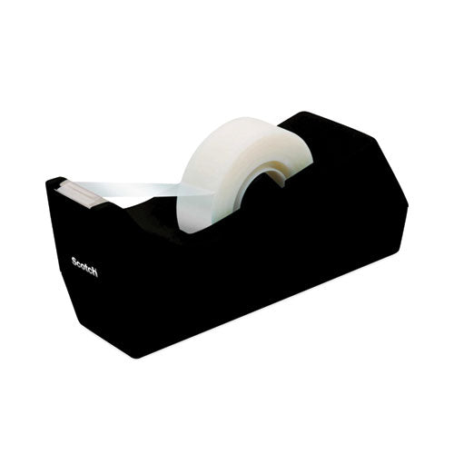 Image of Scotch® Desktop Tape Dispenser, Weighted Non-Skid Base, 1" Core, Black