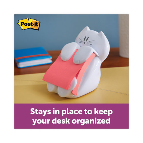 Image of Post-it® Pop-up Notes Super Sticky Cat Notes Dispenser, For 3 x 3 Pads, White, Includes (1) Rio de Janeiro Super Sticky Pop-up Pad