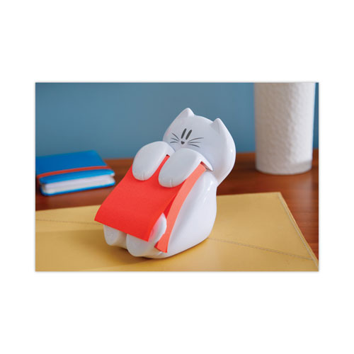 Image of Post-it® Pop-up Notes Super Sticky Cat Notes Dispenser, For 3 x 3 Pads, White, Includes (1) Rio de Janeiro Super Sticky Pop-up Pad