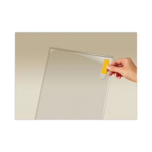 Image of Scotch Display Pocket, Removable Interlocking Fasteners, Plastic, 8.5 x 11, Clear