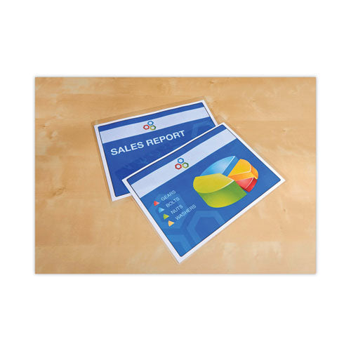 Image of Scotch Self-Sealing Laminating Pouches, 12.5 Mil, 2.81" X 4.5", Gloss Clear, 5/pack
