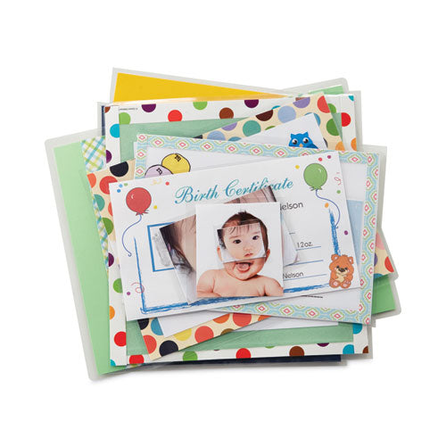 Image of Scotch Self-Sealing Laminating Pouches, 12.5 Mil, 2.81" X 4.5", Gloss Clear, 5/pack