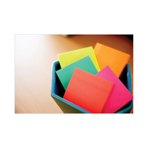 Image of Post-it® Dispenser Notes Original Pop-up Refill, 3" x 3", Poptimistic Collection Colors, 100 Sheets/Pad, 6 Pads/Pack