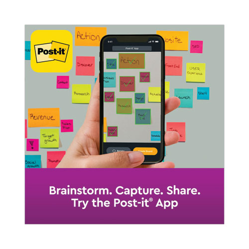 Image of Post-it® Dispenser Notes Super Sticky Pop-up 3 x 3 Note Refill, 3" x 3", Playful Primaries Collection Colors, 90 Sheets/Pad, 6 Pads/Pack