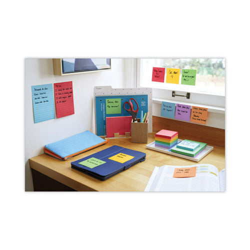 Image of Post-it® Dispenser Notes Super Sticky Pop-up 3 x 3 Note Refill, 3" x 3", Playful Primaries Collection Colors, 90 Sheets/Pad, 10 Pads/Pack
