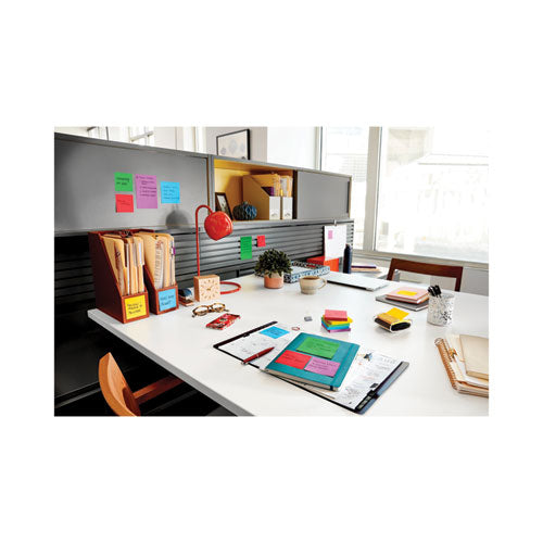 Image of Post-it® Dispenser Notes Super Sticky Pop-up 3 x 3 Note Refill, 3" x 3", Playful Primaries Collection Colors, 90 Sheets/Pad, 10 Pads/Pack