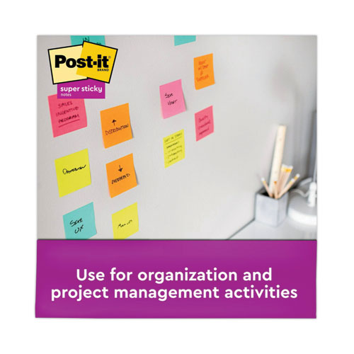 Image of Post-it® Dispenser Notes Super Sticky Pop-up 3 x 3 Note Refill, 3" x 3", Energy Boost Collection Colors, 90 Sheets/Pad, 10 Pads/Pack