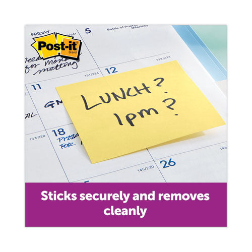 Image of Post-it® Dispenser Notes Super Sticky Pop-up 3 x 3 Note Refill, 3" x 3", Canary Yellow, 90 Sheets/Pad, 12 Pads/Pack