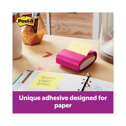 Image of Post-it® Dispenser Notes Super Sticky Pop-up 3 x 3 Note Refill, 3" x 3", Canary Yellow, 90 Sheets/Pad, 12 Pads/Pack