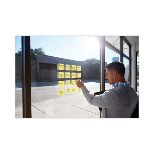Image of Post-it® Dispenser Notes Super Sticky Pop-up 3 x 3 Note Refill, 3" x 3", Canary Yellow, 90 Sheets/Pad, 12 Pads/Pack