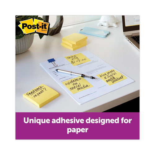 Image of Post-it® Dispenser Notes Original Pop-up Notes Value Pack, 3" x 3", (8) Canary Yellow, (6) Poptimistic Collection Colors, 100 Sheets/Pad, 14 Pads/Pack