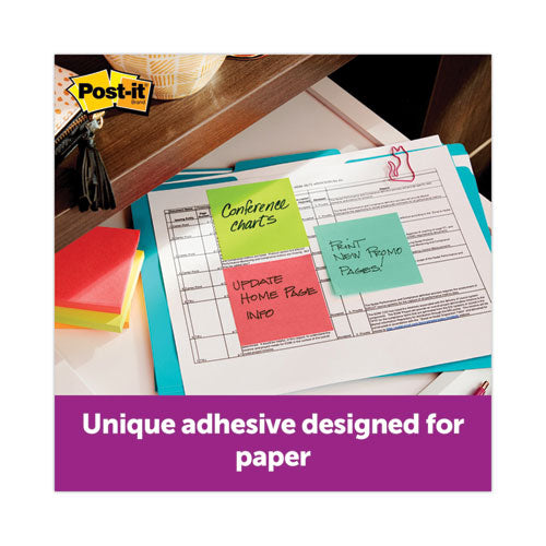 Image of Post-it® Dispenser Notes Original Pop-up Notes Value Pack, 3" x 3", (8) Canary Yellow, (6) Poptimistic Collection Colors, 100 Sheets/Pad, 14 Pads/Pack