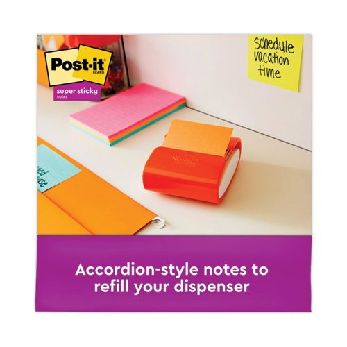 Image of Post-it® Dispenser Notes Super Sticky Pop-up 3 x 3 Note Refill, 3" x 3", Energy Boost Collection Colors, 90 Sheets/Pad, 18 Pads/Pack