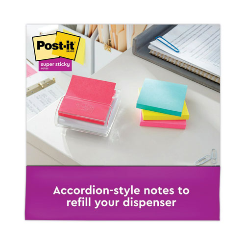 Image of Post-it® Dispenser Notes Super Sticky Pop-up 3 x 3 Note Refill Cabinet Pack, 3" x 3", Supernova Neons Collection Colors, 100 Sheets/Pad, 18 Pads/Pack