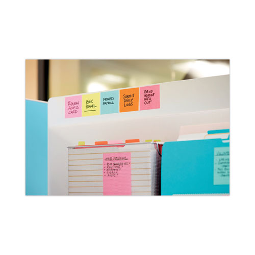 Image of Post-it® Dispenser Notes Super Sticky Pop-up 3 x 3 Note Refill Cabinet Pack, 3" x 3", Supernova Neons Collection Colors, 100 Sheets/Pad, 18 Pads/Pack