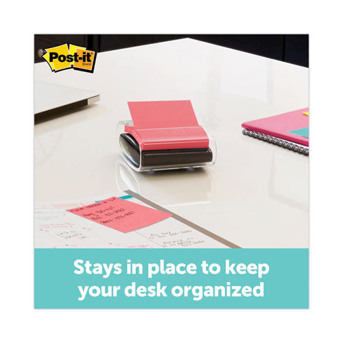 Image of Post-it® Pop-up Notes Super Sticky Wrap Dispenser, For 3 x 3 Pads, Black/Clear, Includes 45-Sheet Color Varies Pop-up Super Sticky Pad