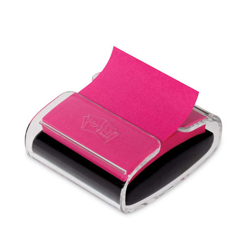 Image of Post-it® Pop-up Notes Super Sticky Wrap Dispenser, For 3 x 3 Pads, Black/Clear, Includes 45-Sheet Color Varies Pop-up Super Sticky Pad
