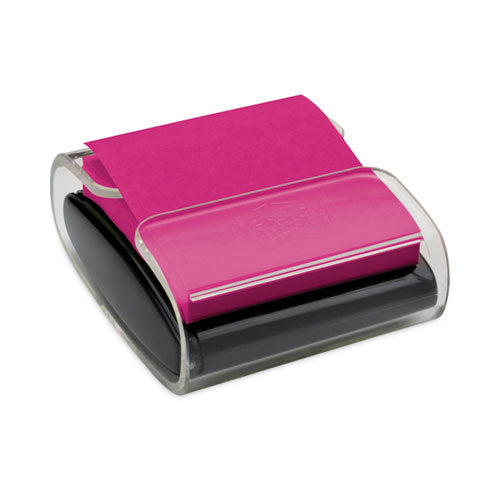 Image of Post-it® Pop-up Notes Super Sticky Wrap Dispenser, For 3 x 3 Pads, Black/Clear, Includes 45-Sheet Color Varies Pop-up Super Sticky Pad