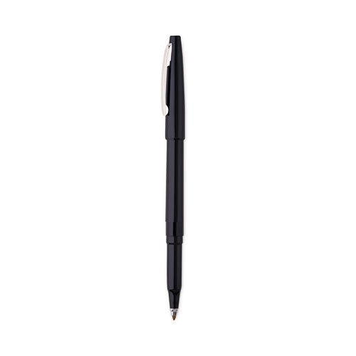 Image of Pentel® Rolling Writer Rollerball Pen, Stick, Medium 0.8 mm, Black Ink, Black Barrel, Dozen