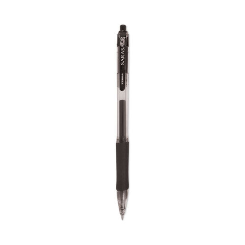 Image of Zebra® Sarasa Dry Gel X20 Gel Pen Value Pack, Retractable, Medium 0.7 mm, Black Ink, Clear/Black Barrel, 24/Box