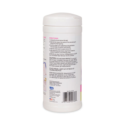 Image of Motsenbocker's Lift-Off® Dry Erase Cleaner Wipes, 7 X 12, 40/canister