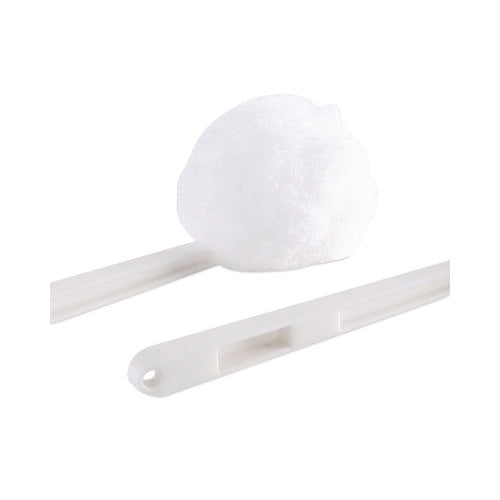 Image of Boardwalk® Deluxe Toilet Bowl Mop, 12" Handle, 2" Mop Head, White, 25/Carton