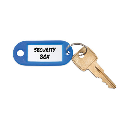 Image of Advantus Key Tags Label Window, 0.88 X 0.19 X 2, Dark Blue, 6/pack