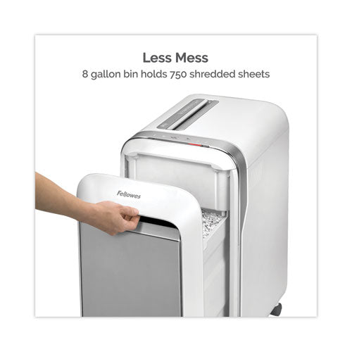 Image of Fellowes® Powershred LX220 Micro-Cut Shredder, 20 Manual Sheet Capacity, White