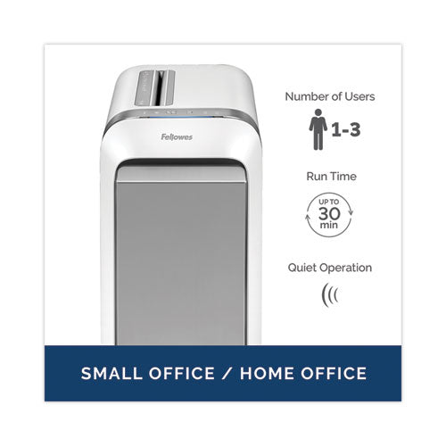 Image of Fellowes® Powershred LX220 Micro-Cut Shredder, 20 Manual Sheet Capacity, White