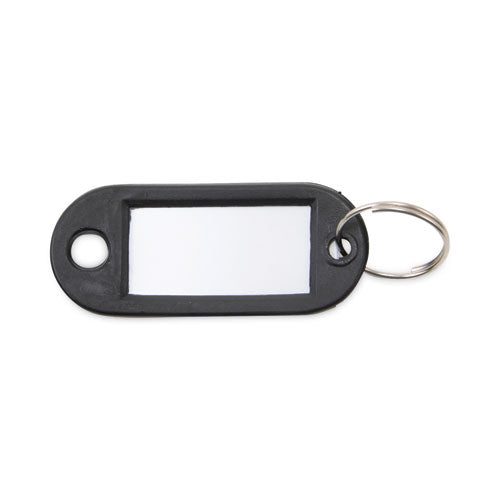 Image of Advantus Key Tags Label Window, 0.88 X 0.19 X 2, Black, 6/pack