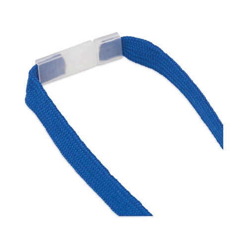 Image of Advantus Breakaway Lanyards, Metal J-Hook Fastener, 36" Long, Blue, 24/Box