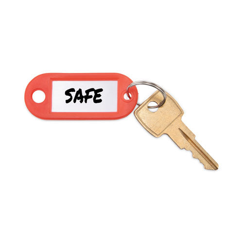 Image of Advantus Key Tags Label Window, 0.88 X 0.19 X 2, Red, 6/pack