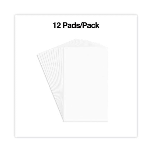 Image of Universal® Scratch Pads, Unruled, 3 x 5, White, 100 Sheets, 12/Pack