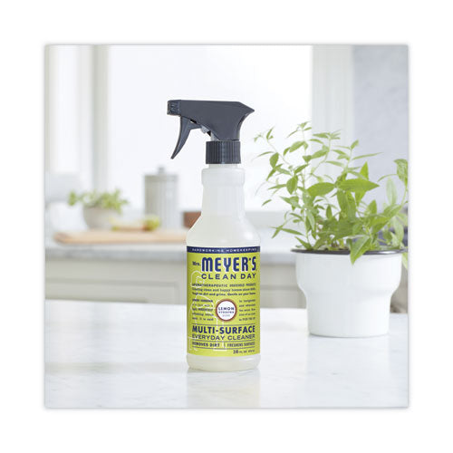 Image of Mrs. Meyer's® Multi Purpose Cleaner, Lemon Scent, 16 Oz Spray Bottle, 6/carton