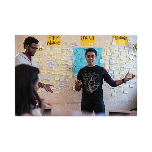 Image of Post-it® Notes Super Sticky Pads in Canary Yellow, 3" x 3", 90 Sheets/Pad, 12 Pads/Pack