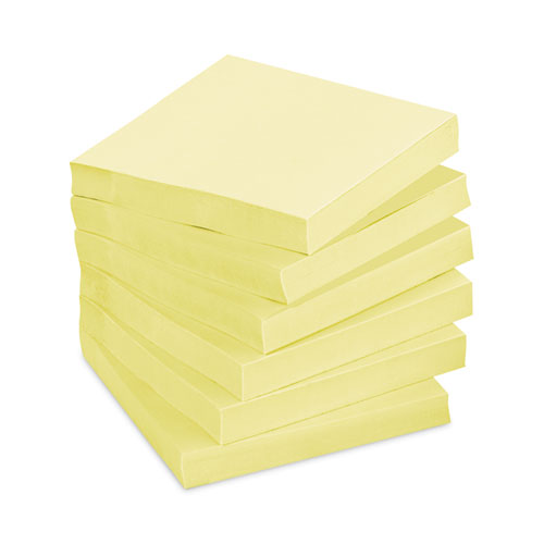 Image of Post-it® Notes Super Sticky Pads in Canary Yellow, 3" x 3", 90 Sheets/Pad, 12 Pads/Pack