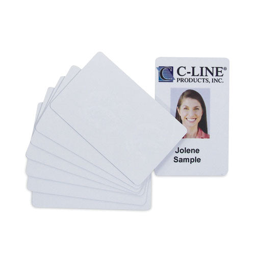 Image of C-Line® PVC ID Badge Card, 3.38 x 2.13, White, 100/Pack