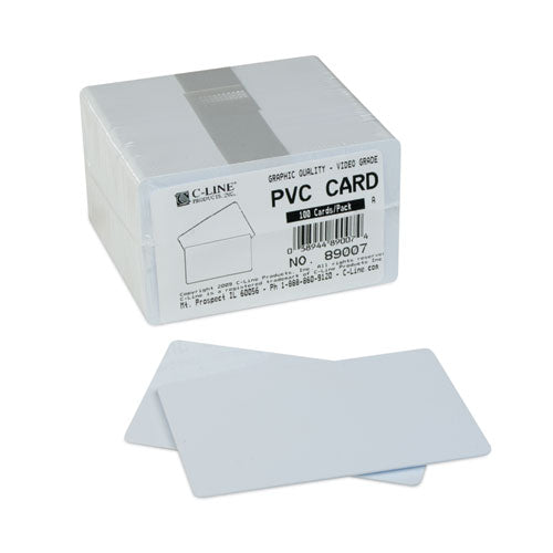 Image of C-Line® PVC ID Badge Card, 3.38 x 2.13, White, 100/Pack