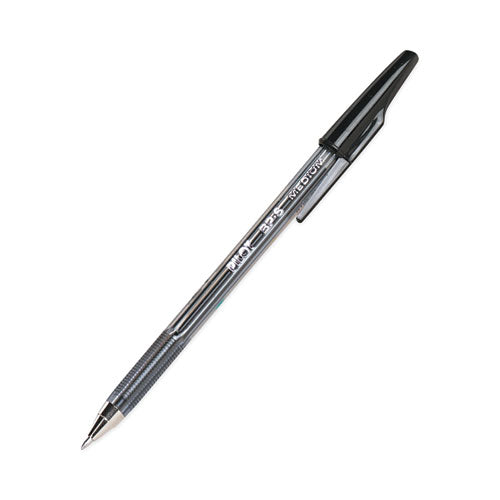 Image of Pilot® Better Ballpoint Pen, Stick, Medium 1 Mm, Black Ink, Smoke Barrel, Dozen