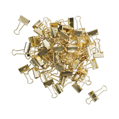 Image of U Brands Binder Clips, Small, Gold, 72/Pack