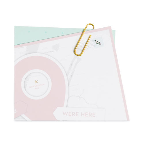 Image of U Brands Paper Clips, Medium, Vinyl-Coated, Gold, 200 Clips/Box, 5 Boxes/Pack